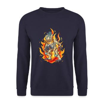 Prédateur extraterrestre - Sweat-shirt Unisexe - marine - Devant - Alina (178cm) & Michal (187cm)