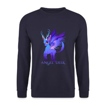 Engels-Hirsch - Unisex Pullover - Navy - Vorne - Alina (178cm) & Michal (187cm)