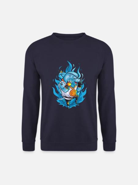 The Fighting Shark with the Iron Claw - Unisex Sweatshirt - navy
