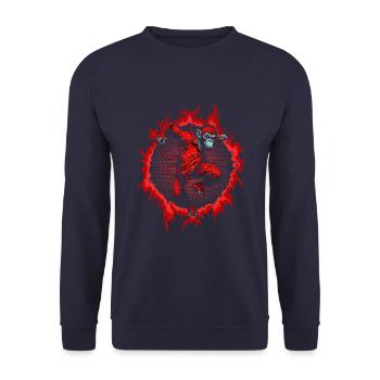 The Red Monkey - Unisex Sweatshirt - navy - Front - Alina (178cm) & Michal (187cm)