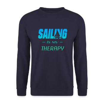 Segeln Sailing Sail - Unisex Pullover - Navy - Vorne - Alina (178cm) & Michal (187cm)