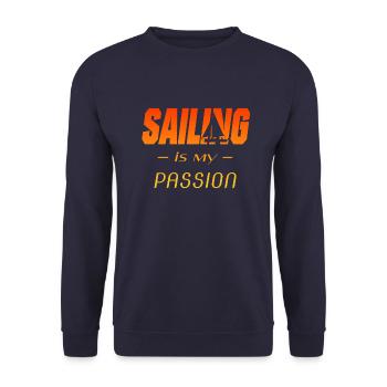 Segeln - Spruch für Segler - Unisex Pullover - Navy - Vorne - Alina (178cm) & Michal (187cm)