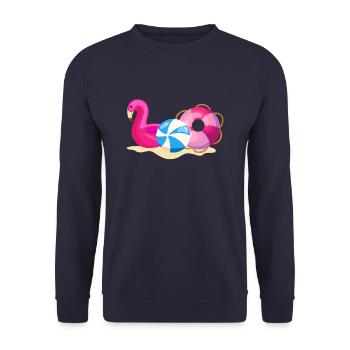 Bathgadges in pink - Unisex Sweatshirt - navy - Front - Alina (178cm) & Michal (187cm)