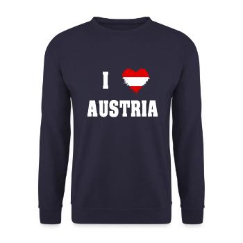 Austria Österreich - Unisex Pullover - Navy - Vorne - Alina (178cm) & Michal (187cm)