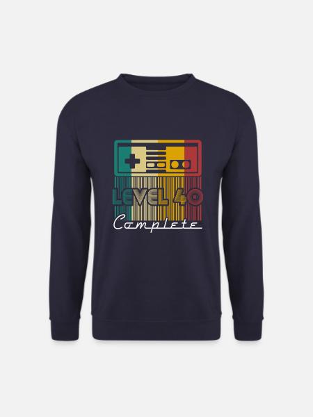 40. Geburtstag Level 40 Complete Retro Geschenk - Unisex Pullover - Navy
