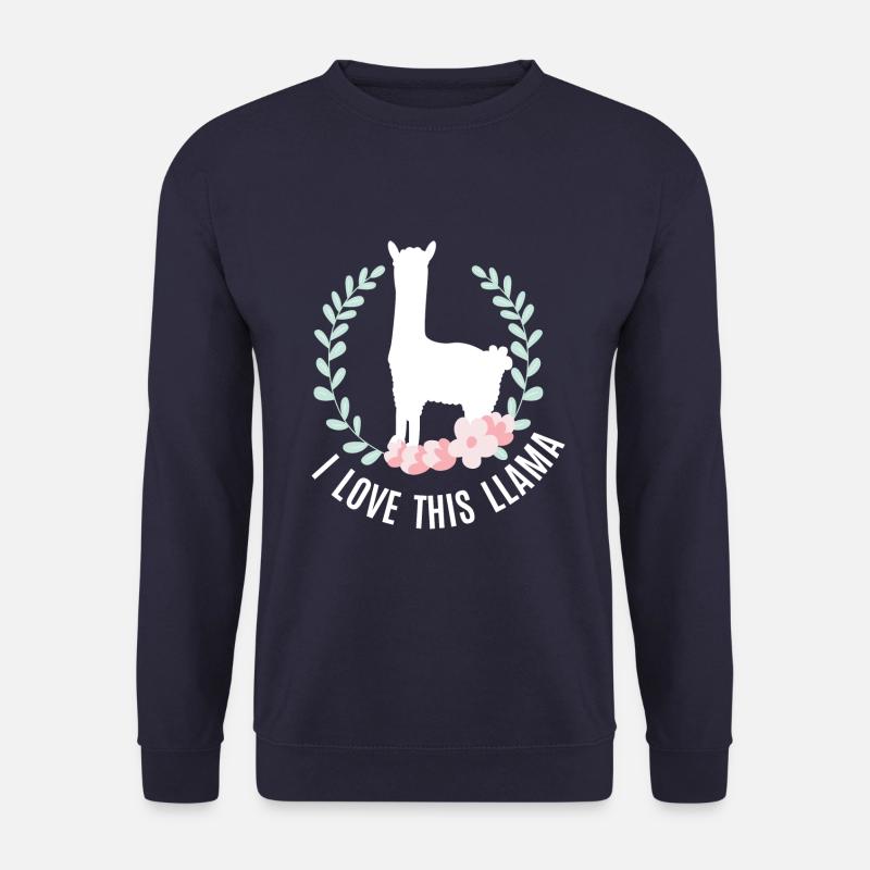 Lama - I Love This Llama - Unisex Sweatshirt - navy