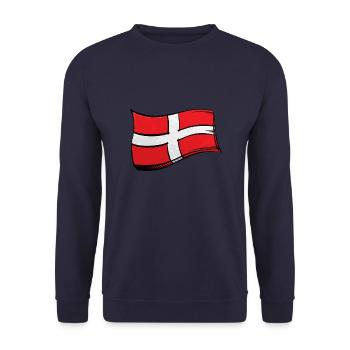 Einfache Haute Savoie Flagge - Unisex Pullover - Navy - Vorne - Alina (178cm) & Michal (187cm)