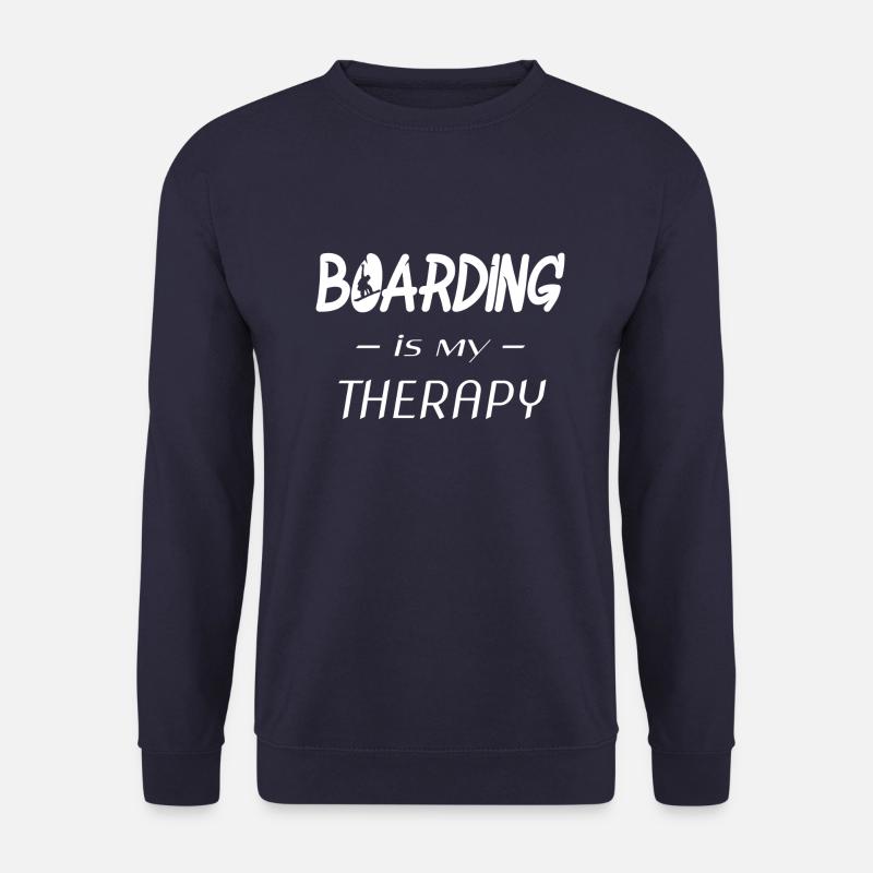 Spruch für boarden, Snowboard Spruch - Unisex Pullover - Navy