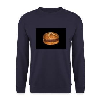 Leberkas Maske Leberkäse maske leberkas - Unisex Pullover - Navy - Vorne - Alina (178cm) & Michal (187cm)