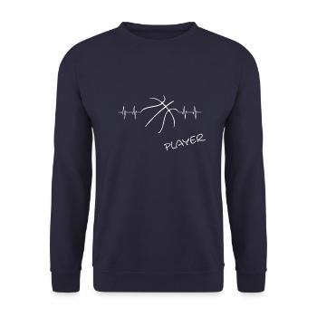 Basketball Player Bball Streetball - Unisex Pullover - Navy - Vorne - Alina (178cm) & Michal (187cm)
