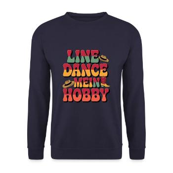 Line Dance mein Hobby - Unisex Pullover - Navy - Vorne - Alina (178cm) & Michal (187cm)