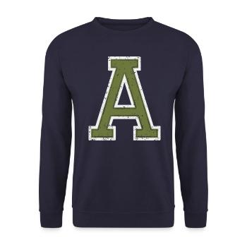 A - College Style - Unisex Sweatshirt - navy - Front - Alina (178cm) & Michal (187cm)