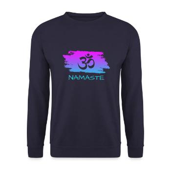Namaste - Unisex Pullover - Navy - Vorne - Alina (178cm) & Michal (187cm)
