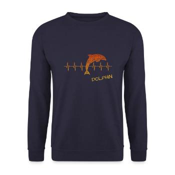 Dolphin - Unisex Pullover - Navy - Vorne - Alina (178cm) & Michal (187cm)