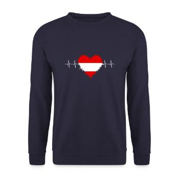 Österreich - Unisex Pullover - Navy - Vorne - Alina (178cm) & Michal (187cm)