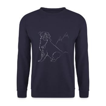 Berner Sennenhund - Unisex Pullover - Navy - Vorne - Alina (178cm) & Michal (187cm)