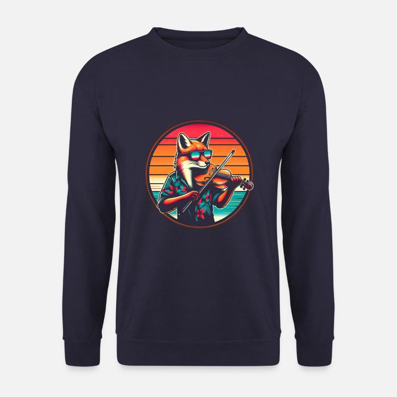 Fuchs Geige Violine - Unisex Pullover - Navy