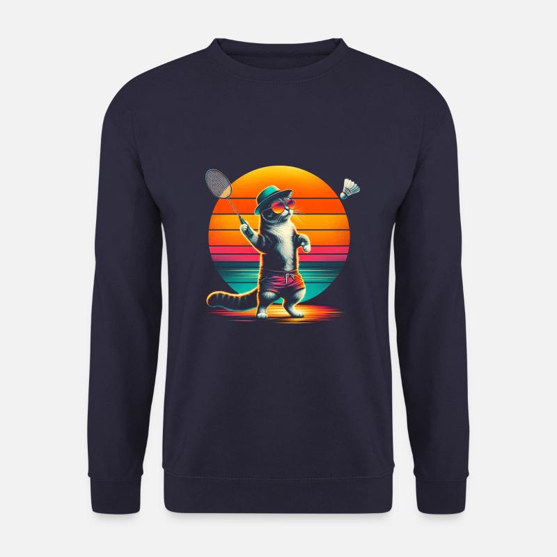 Cat Badminton - Unisex Sweatshirt - navy