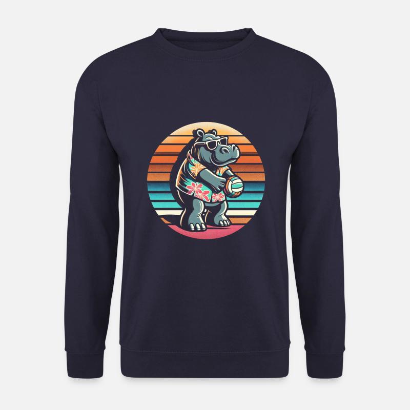 Hippo Volleyball - Unisex Sweatshirt - navy