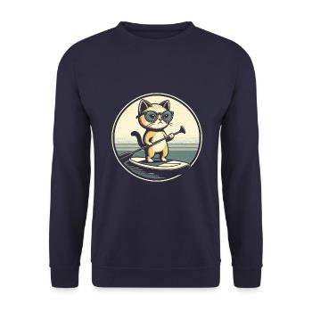 SUP pour chat - Sweat-shirt Unisexe - marine - Devant - Alina (178cm) & Michal (187cm)