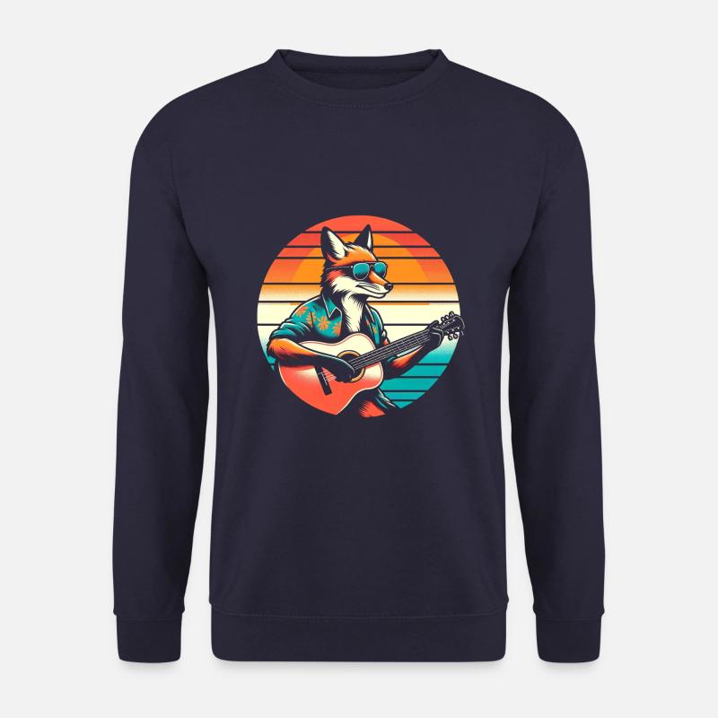 Guitar Fox - Unisex Sweatshirt - navy