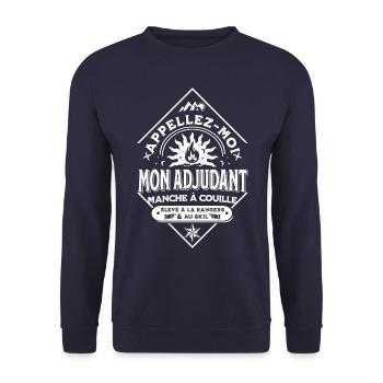 Nennen Sie mich meinen Adjutanten, Manche Band zu C.. Cb - Unisex Pullover - Navy - Vorne - Alina (178cm) & Michal (187cm)