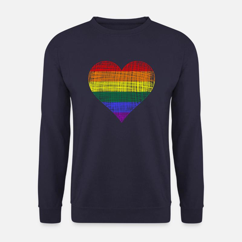 LGBTQ Herz Lgbtq CSD - Unisex Pullover - Navy