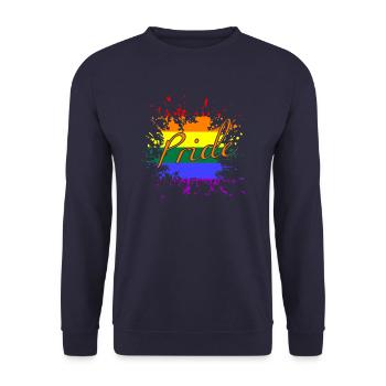 Lgbtq, Pride Month, Lgbt, Csd, Gay Pride - Unisex Pullover - Navy - Vorne - Alina (178cm) & Michal (187cm)
