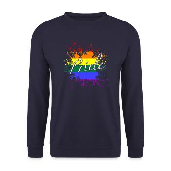 Pride LGBTQ - Unisex Pullover - Navy - Vorne - Alina (178cm) & Michal (187cm)