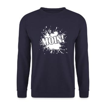 Moin - Unisex Pullover - Navy - Vorne - Alina (178cm) & Michal (187cm)
