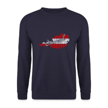 Österreich - Unisex Pullover - Navy - Vorne - Alina (178cm) & Michal (187cm)