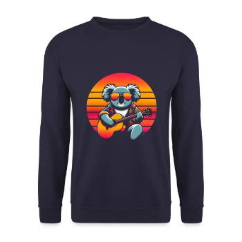 Guitare Koala - Sweat-shirt Unisexe - marine - Devant - Alina (178cm) & Michal (187cm)