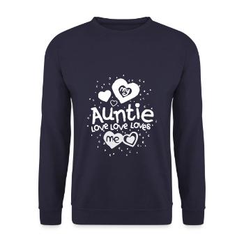 Ma tante aime l'amour m'aime - Sweat-shirt Unisexe - marine - Devant - Alina (178cm) & Michal (187cm)