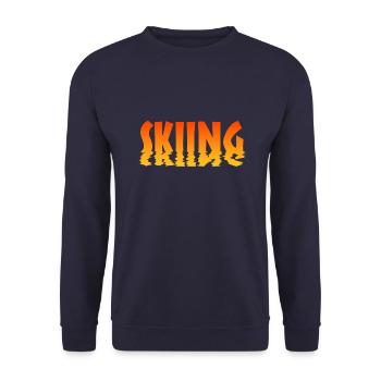Skiing - Unisex Pullover - Navy - Vorne - Alina (178cm) & Michal (187cm)