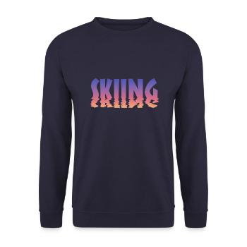 Skiing - Unisex Pullover - Navy - Vorne - Alina (178cm) & Michal (187cm)