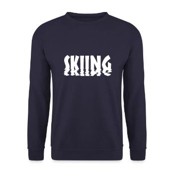 Skiing - Unisex Pullover - Navy - Vorne - Alina (178cm) & Michal (187cm)