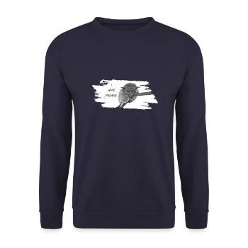 i hate people - Unisex Pullover - Navy - Vorne - Alina (178cm) & Michal (187cm)