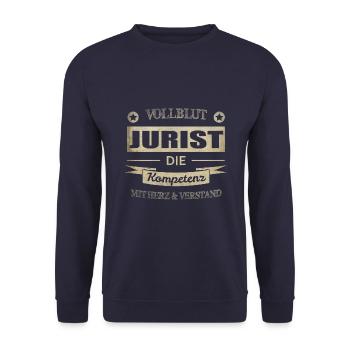 Jurist Spruch - Unisex Pullover - Navy - Vorne - Alina (178cm) & Michal (187cm)