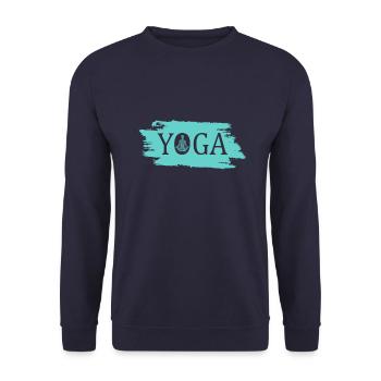 Yoga - Unisex Pullover - Navy - Vorne - Alina (178cm) & Michal (187cm)