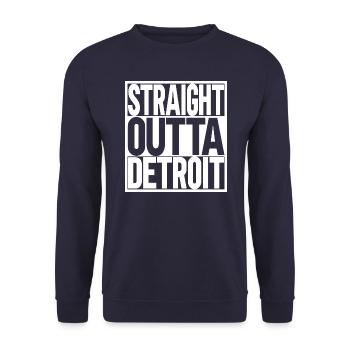 Detroit - Unisex Pullover - Navy - Vorne - Alina (178cm) & Michal (187cm)