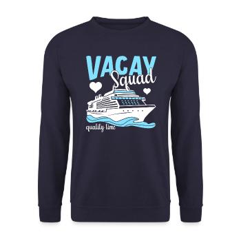 Vacay Squad Familienurlaub - Unisex Pullover - Navy - Vorne - Alina (178cm) & Michal (187cm)