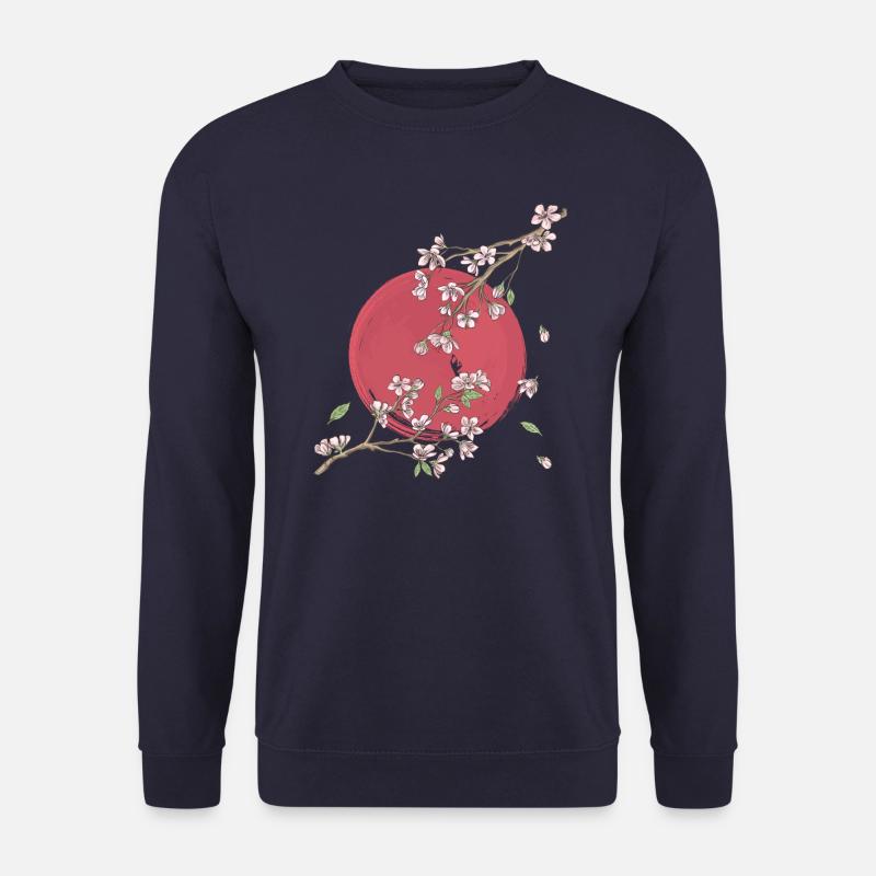 Japanese Cherry Blossom Sakura - Unisex Sweatshirt - navy