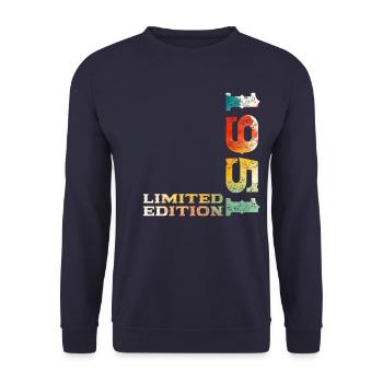 74th Birthday Original Vintage 1951 - Unisex Sweatshirt - navy - Front - Alina (178cm) & Michal (187cm)