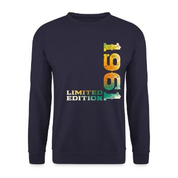 64th Birthday Original Vintage 1961 - Unisex Sweatshirt - navy - Front - Alina (178cm) & Michal (187cm)