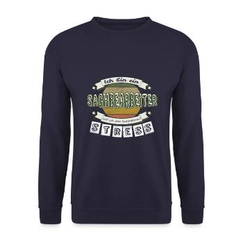 Sachbearbeiter - Unisex Pullover - Navy - Vorne - Alina (178cm) & Michal (187cm)