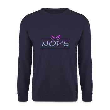Nope - Unisex Pullover - Navy - Vorne - Alina (178cm) & Michal (187cm)