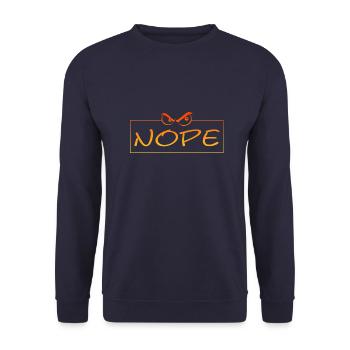 Nope - Unisex Pullover - Navy - Vorne - Alina (178cm) & Michal (187cm)