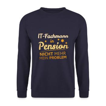 IT Fachmann Ruhestand Rente - Unisex Pullover - Navy - Vorne - Alina (178cm) & Michal (187cm)