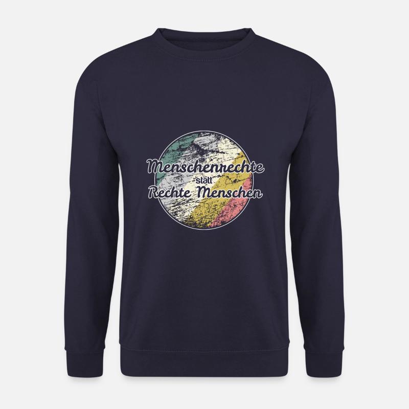 Menschenrechte statt rechte Menschen - Unisex Pullover - Navy