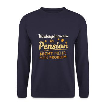 Kindergärtnerin Ruhestand Rente - Unisex Pullover - Navy - Vorne - Alina (178cm) & Michal (187cm)